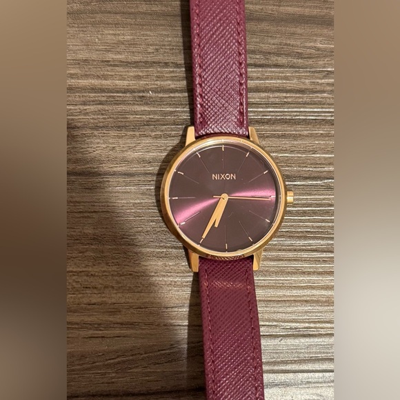 Nixon Kensington Bordeaux Rose Gold Leather Watch - Picture 4 of 5